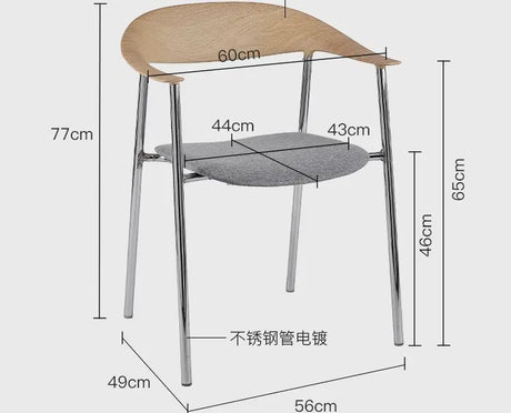 ABOUT WHITE Isadora Minimalist Stackable Dining Chair from ABOUT WHITE