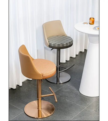 ABOUT WHITE Isadora Nordic Light Luxury High Stool from ABOUT WHITE