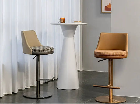 ABOUT WHITE Isadora Nordic Light Luxury High Stool from ABOUT WHITE