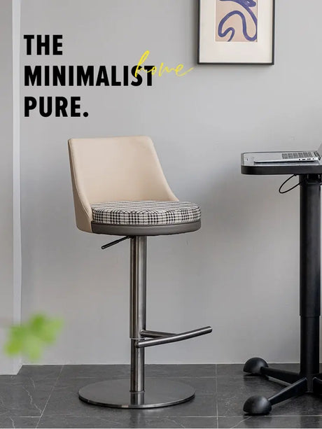ABOUT WHITE Isadora Nordic Light Luxury High Stool from ABOUT WHITE