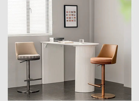 ABOUT WHITE Isadora Nordic Light Luxury High Stool from ABOUT WHITE