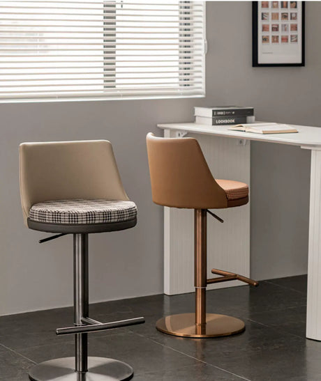 ABOUT WHITE Isadora Nordic Light Luxury High Stool from ABOUT WHITE