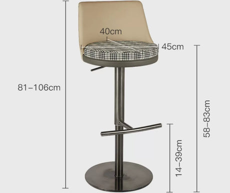 ABOUT WHITE Isadora Nordic Light Luxury High Stool from ABOUT WHITE