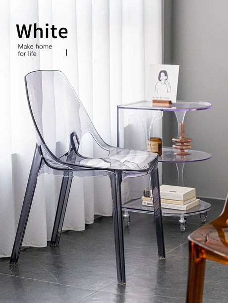 ABOUT WHITE Isadora Transparent Crystal Dining Chair - Nordic Acrylic Design from ABOUT WHITE