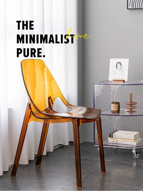 ABOUT WHITE Isadora Transparent Crystal Dining Chair - Nordic Acrylic Design from ABOUT WHITE
