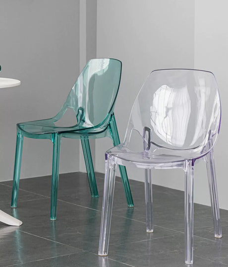 ABOUT WHITE Isadora Transparent Crystal Dining Chair - Nordic Acrylic Design from ABOUT WHITE