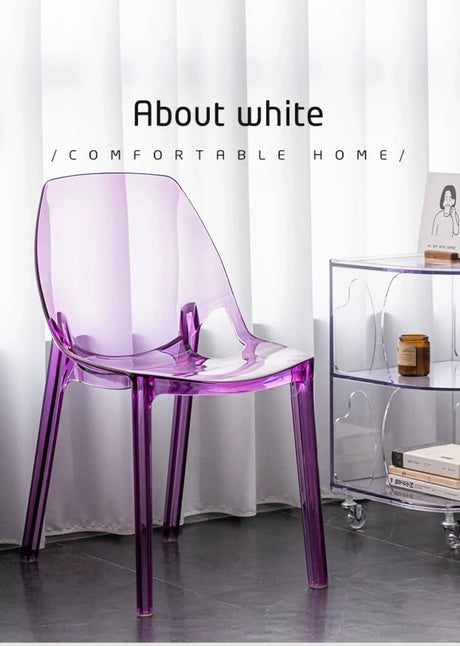 ABOUT WHITE Isadora Transparent Crystal Dining Chair - Nordic Acrylic Design from ABOUT WHITE