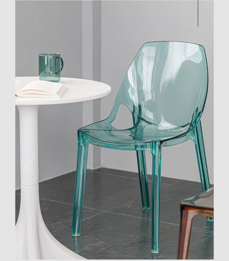 ABOUT WHITE Isadora Transparent Crystal Dining Chair - Nordic Acrylic Design from ABOUT WHITE
