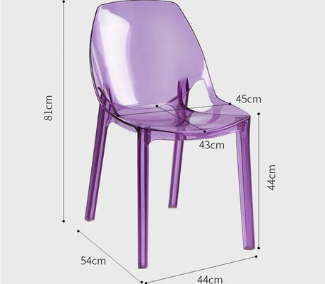 ABOUT WHITE Isadora Transparent Crystal Dining Chair - Nordic Acrylic Design from ABOUT WHITE