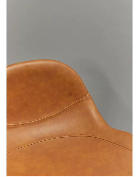 ABOUT WHITE Isidora Sleek Leather High-Back Bar Stool from ABOUT WHITE