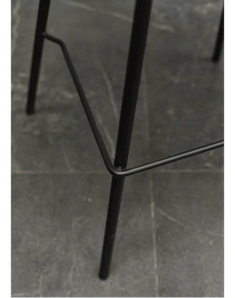 ABOUT WHITE Isidora Sleek Leather High-Back Bar Stool from ABOUT WHITE