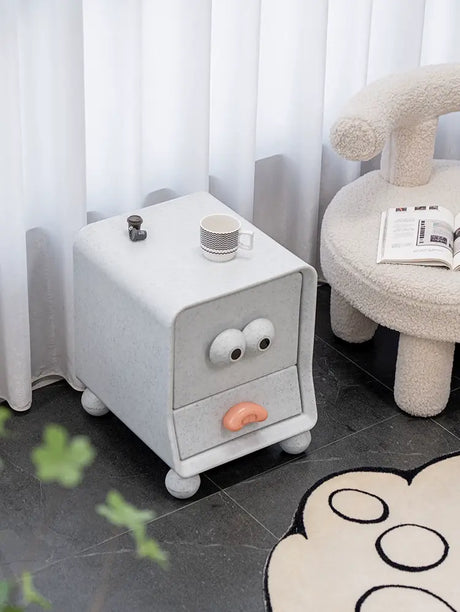 ABOUT WHITE Isolde Chic Minimalist Nightstand Storage Cabinet from ABOUT WHITE
