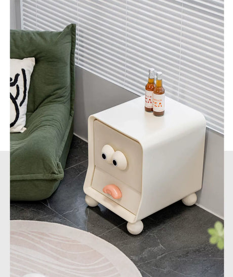 ABOUT WHITE Isolde Chic Minimalist Nightstand Storage Cabinet from ABOUT WHITE
