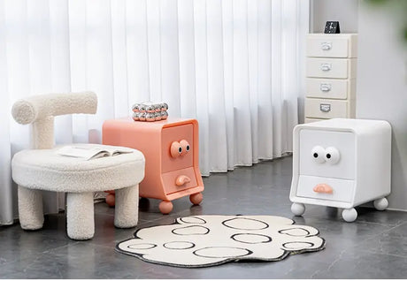 ABOUT WHITE Isolde Chic Minimalist Nightstand Storage Cabinet from ABOUT WHITE