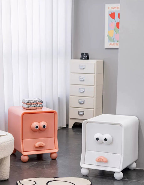 ABOUT WHITE Isolde Chic Minimalist Nightstand Storage Cabinet from ABOUT WHITE
