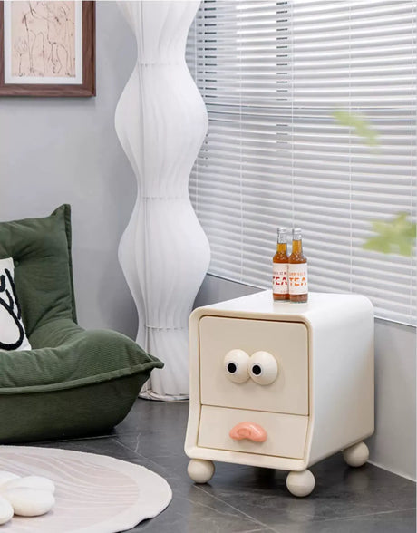 ABOUT WHITE Isolde Chic Minimalist Nightstand Storage Cabinet from ABOUT WHITE