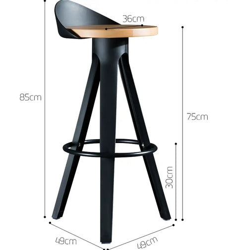 ABOUT WHITE Isolde Minimalist Scandinavian Bar Chair from ABOUT WHITE