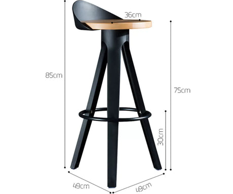 ABOUT WHITE Isolde Minimalist Scandinavian Bar Chair from ABOUT WHITE