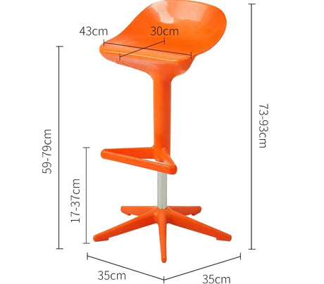 ABOUT WHITE Isolde Minimalist Sleek Bar Chair from ABOUT WHITE