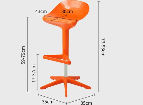 ABOUT WHITE Isolde Minimalist Sleek Bar Chair from ABOUT WHITE