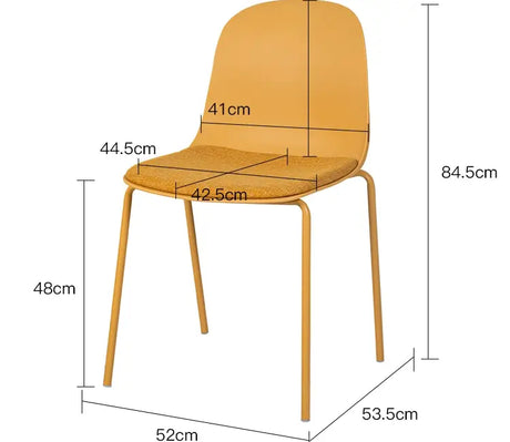 ABOUT WHITE Isolde Minimalist Stackable Dining Chair from ABOUT WHITE