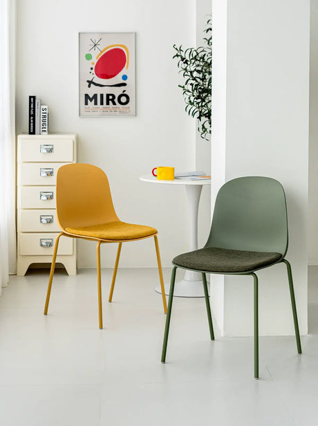 ABOUT WHITE Isolde Minimalist Stackable Dining Chair from ABOUT WHITE