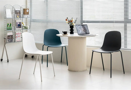 ABOUT WHITE Isolde Minimalist Stackable Dining Chair from ABOUT WHITE