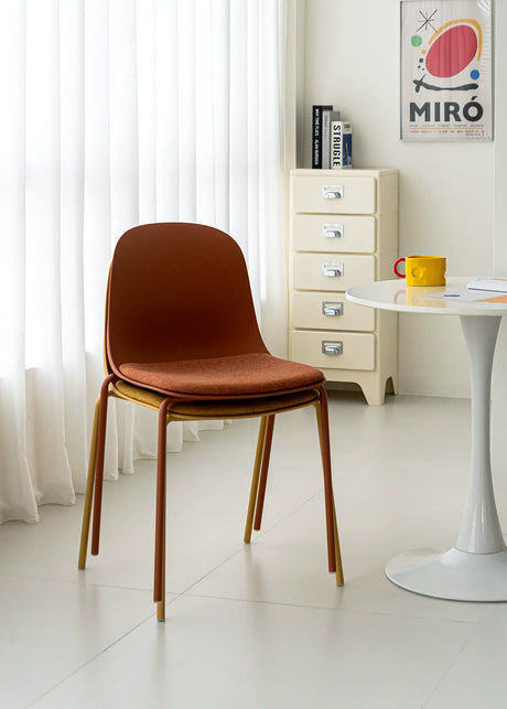 ABOUT WHITE Isolde Minimalist Stackable Dining Chair from ABOUT WHITE