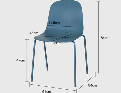 ABOUT WHITE Isolde Minimalist Stackable Dining Chair from ABOUT WHITE