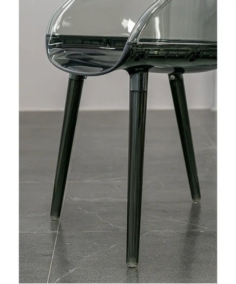 ABOUT WHITE Isolde Sleek Transparent Modern Makeup Chair from ABOUT WHITE