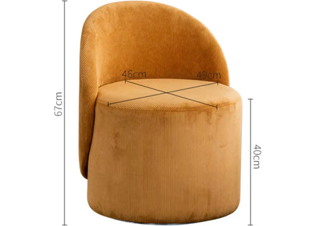 ABOUT WHITE Isolde Velvet Rotating Single Chair from ABOUT WHITE