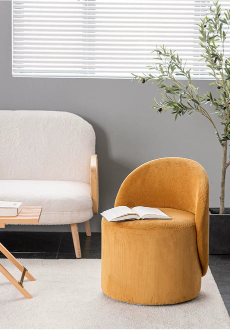 ABOUT WHITE Isolde Velvet Rotating Single Chair from ABOUT WHITE
