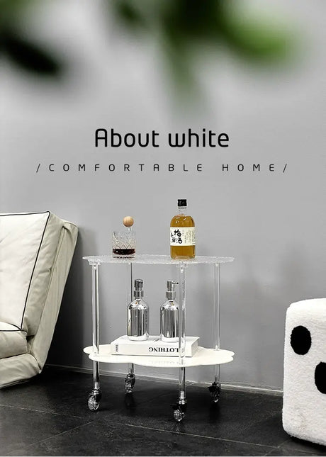 ABOUT WHITE Jiaxing Versatile Movable Storage Side Table. from ABOUT WHITE