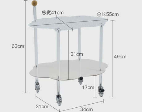 ABOUT WHITE Jiaxing Versatile Movable Storage Side Table. from ABOUT WHITE