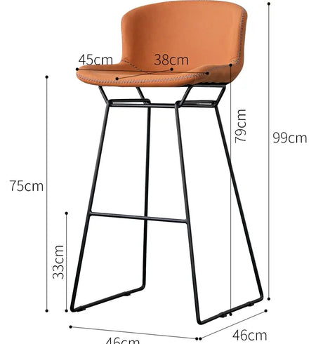 ABOUT WHITE Jindal Sleek Nordic Luxury Bar Stool from ABOUT WHITE