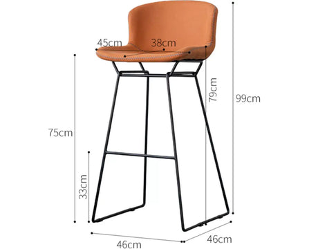 ABOUT WHITE Jindal Sleek Nordic Luxury Bar Stool from ABOUT WHITE