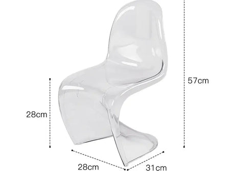 ABOUT WHITE Jintae Minimalist Transparent Dining Chair from ABOUT WHITE