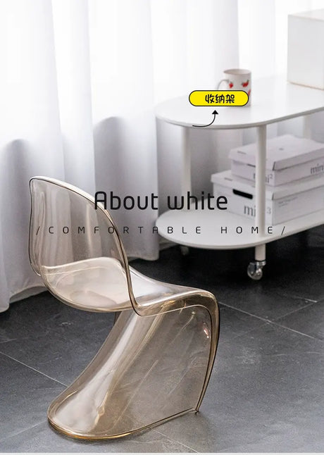 ABOUT WHITE Jintae Minimalist Transparent Dining Chair from ABOUT WHITE