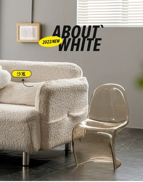 ABOUT WHITE Jintae Minimalist Transparent Dining Chair from ABOUT WHITE