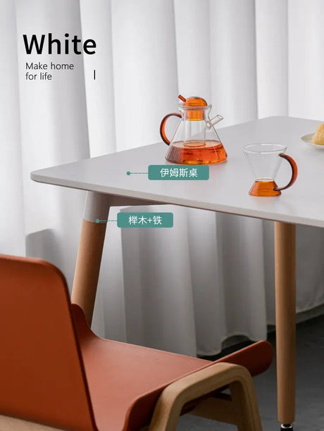 ABOUT WHITE Jisoo Elegant Solid Wood Reception Table from ABOUT WHITE