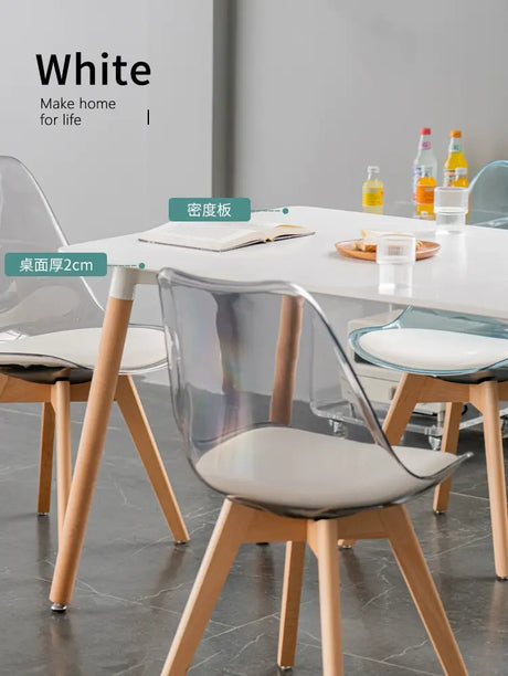 ABOUT WHITE Jisoo Elegant Solid Wood Reception Table from ABOUT WHITE