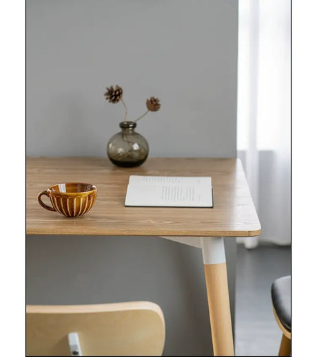 ABOUT WHITE Jisoo Elegant Solid Wood Reception Table from ABOUT WHITE