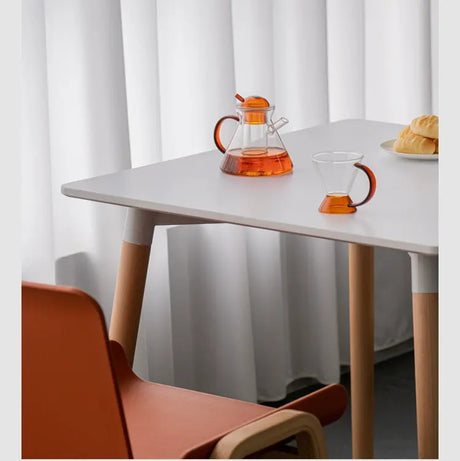 ABOUT WHITE Jisoo Elegant Solid Wood Reception Table from ABOUT WHITE