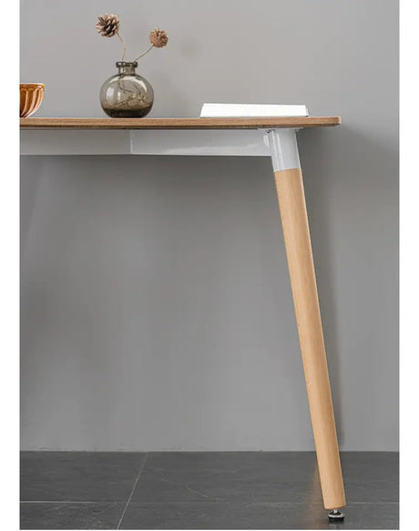 ABOUT WHITE Jisoo Elegant Solid Wood Reception Table from ABOUT WHITE