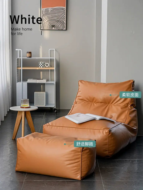 ABOUT WHITE Juniper Cozy Modern Bean Bag Lounge Chair from ABOUT WHITE