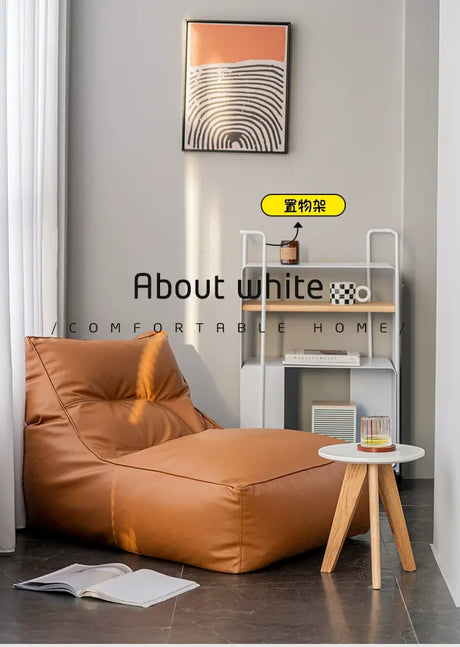 ABOUT WHITE Juniper Cozy Modern Bean Bag Lounge Chair from ABOUT WHITE