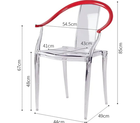 ABOUT WHITE Juniper Modern Minimalist Transparent Dining Chair from ABOUT WHITE