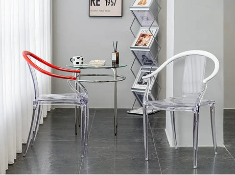 ABOUT WHITE Juniper Modern Minimalist Transparent Dining Chair from ABOUT WHITE