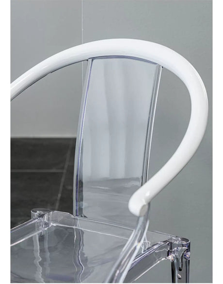 ABOUT WHITE Juniper Modern Minimalist Transparent Dining Chair from ABOUT WHITE