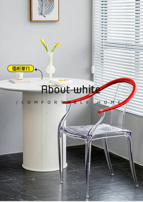 ABOUT WHITE Juniper Modern Minimalist Transparent Dining Chair from ABOUT WHITE